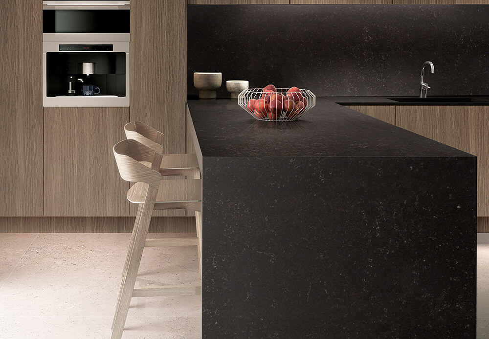 Black Quartz Countertops | Carrara Quartz Countertops | 6100